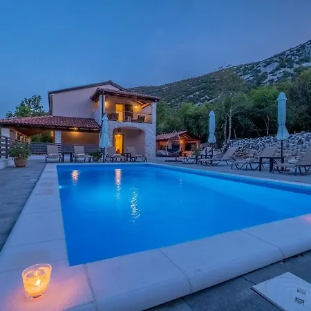 Traditional Poolside Surrounded By Nature In Tribalj 别墅